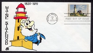 1970 MAiNE STATEHOOD  150th (1391) - Ellis Animated H/P FDC QP263 - Picture 1 of 1