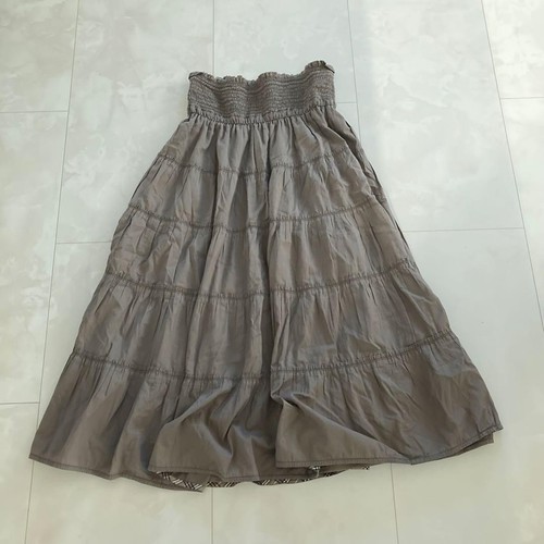 Abito gonna lunga 2 vie Burberry etichetta blu ricamo granato