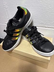 Adidas Cloud Foam Damen Sneaker Größe 8,5 Metallic Look Streifen - Bild 1 von 9