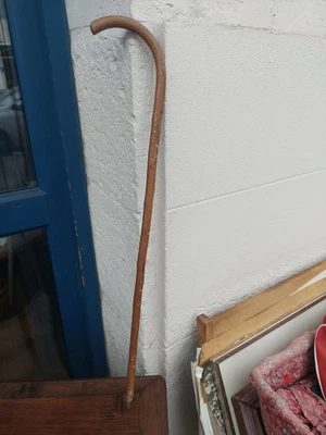 PETITE CANNE DE MARCHE ENFANT LOURDES RARE  BOIS PATINE ANCIEN DECO  - Photo 1/4