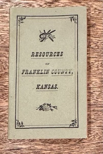 19th Century FRANKLIN COUNTY KANSAS Pamphlet BOOK Ottawa Booklet - Picture 1 of 6