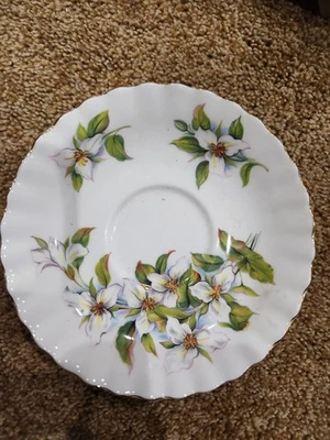 Platillo de trillium blanco Royal Albert Bone China vintage 5,5" flor blanca Foto 1 de 2