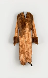 Cappotto Y2K Afgano Penny Lane Ecopelliccia Scamosciata Ucraina Taglia Small/Media LEGGI - Foto 1 di 15