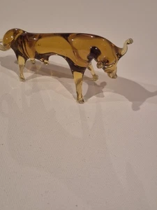 Vintage mundgeblasener Braunglas Bulle Gordiola - Bild 1 von 8