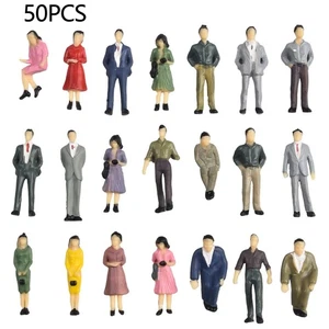 Figurines Model People Bureau Passagers Train Couleur Décoration Présentoir - Photo 1/12