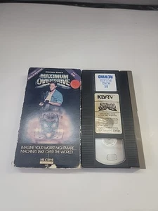 VHS Maximum Overdrive 1986 Horror Sci Fi Stephen King OG Lorimar Release - Picture 1 of 7