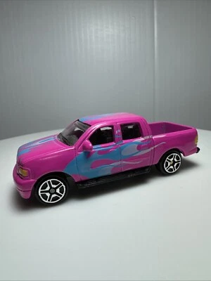 Motor Max F-150 粉色带蓝色火焰 #6043 比例 1: 50 完好! — 第 1/4 张图片