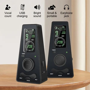 Electronic Digital Metronome W/ Timer Vocal Counting fr Piano Guitar Violin C4K0 - Picture 1 of 11