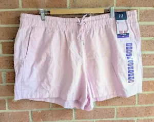 Neu mit Etikett GAP Damenshorts XXL rosa Kordelzug Leinenmischung entspannt bequem minimalistisch - Bild 1 von 7