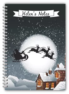 A5 PERSONALISED CHRISTMAS NOTEBOOK/ NOTE PAD LINED/CHRISTMAS PRESENT GIFT 18 - Picture 1 of 2