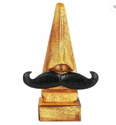 Wood Art 1 Compartments Wood Sunglasses Stand  (Yelllow) - Image 1 of 3