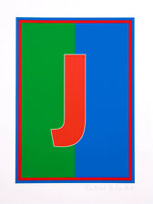 Letter J Alphabet Silkscreen Print Limited Edition of 100 j