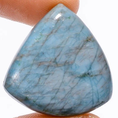 Piedra preciosa de cabujón de patita azul neón natural 41 quilates 25X25X6 mm EE-44737 Foto 1 de 2
