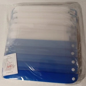 Paquete de 10 cubiertas antipolvo azul reutilizables para protección unisex para protección facial - Imagen 1 de 1