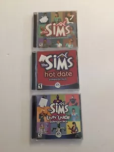 The Sims, The Sims Livin’ Large Expansion, &The Sims Hot Date Expansion PC Games - Picture 1 of 2
