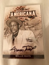 Willie Mays 2008 Donruss Threads Baseball Americana Auto Giants #461/500 Nice