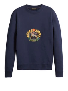 Burberry Prorsum Cotton Sweatshirt Logo Embroidery Pullover Jumper Small XS UK 8 - Picture 1 of 9