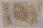 Antique Map Of United States Western Sheet Bacons Atlas