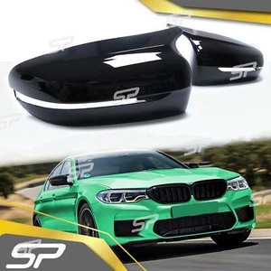 Schwarz Au￟enspiegel Spiegelkappen f￼r BMW 3er G20 G21 5er G30 G31 7er G11 G12 - Afbeelding 1 van 12