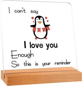 Valentines Day Gifts for Her or Him - Wedding Anniversary Acrylic Plaque for Men - Picture 1 of 4