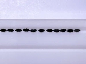 Natürlicher Marquise BLACK DIAMOND 4*2mm, Top Qualität, saubere Oberfläche, farbbehandelt - Bild 1 von 3