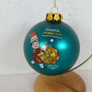 Campbell's Soup Kids Collector's Edition 2000 Glass Ball Christmas Ornament Blue - Picture 1 of 4
