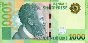 NUEVO Albania 1000 Leke 2019 (2021) papel moneda, billetes. UNC - Imagen 1 de 2
