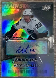 2021-22 UD CREDENTIALS MASON APPLETON MAIN STAGE SIGNATURES AUTO #BTS-MA - Picture 1 of 2