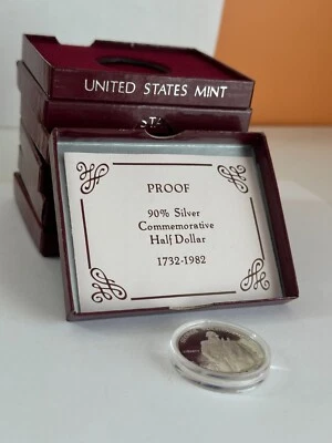 1982 George Washington 250th Anniversary Silver Proof Half Dollar - Image 1 of 4