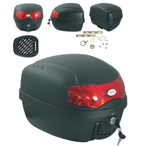 Bauletto Moto 28 Litri Scooter Valigia Rigida Piastra Adattabile Nero - Imagen 1 de 3