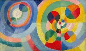Formas circulares de Robert Delaunay como impresión artística HIQU sobre lienzo - Imagen 1 de 2