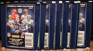 2021 PANINI NFL STICKERS 10 PACKS WITH 5 STICKERS PER PACK NEW 👀🏈 - Picture 1 of 2