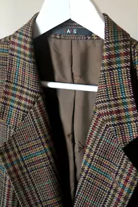 Chaqueta Blazer DAKS Para Hombre Multi Cuadros Tweed Lana 40"/23" Pit to Pit Impecable - Imagen 1 de 6