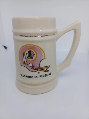 Vintage Washington Redskins Football Team Ceramic Beer Mug Stein 24 oz  - Image 1 of 4
