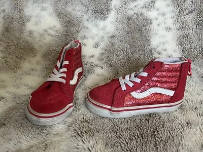 Zapatos altos Vans Old Skool Sk8 rosa brillante sin cordones cremallera talla 7 para niños pequeños Foto 1 de 3