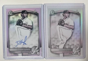 2025 Bowman Chrome Didier Fuentes PEARL AUTO & PEARL BASE 10/10 Braves CALL UP - Bild 1 von 3