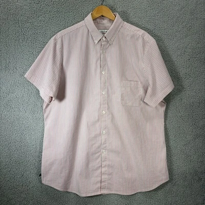 Camisa principal Mizzen para hombre 2XL ajuste estándar botones rayas Seersucker elástica Foto 1 de 4