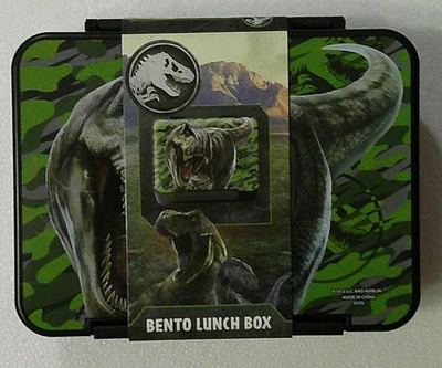 Fiambrera Bento de silicona reutilizable universal Jurassic World 8 x 6 x 2,5" sin BPA Foto 1 de 4