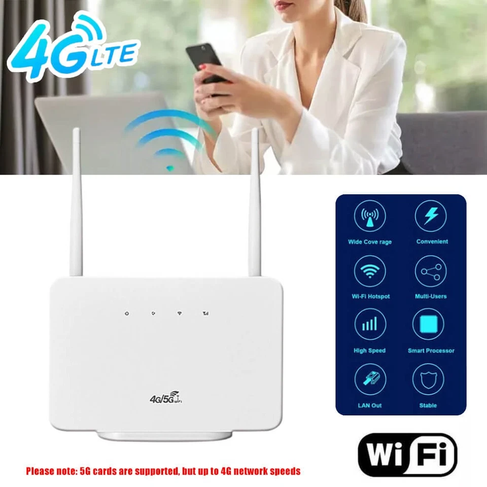 CPE106-E Wifi Router 4G/5G LTE Wireless WiFi 300Mbps  Router SIM Kartensteck/// - Bild 1 von 4
