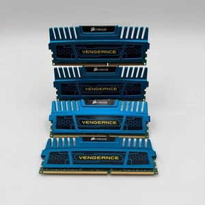 Corsair 16GB (4×4GB) RAM DDR3 1600MHz CMZ8GX3M2A1600C9B Gaming RAM - Picture 1 of 4