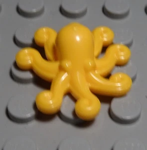 LEGO Figurine Accessoire Animal Pieuvre Jaune Foncé - Picture 1 of 1