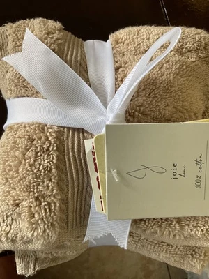 Toallitas Joie Home (4) TAN 13 x 13 tostadas 100% ALGODÓN NUEVAS CON ETIQUETAS Foto 1 de 2