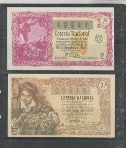 España Loteria Nacional decimos año 1955-69 edición facsímil de colección(HG-668 - Picture 1 of 1