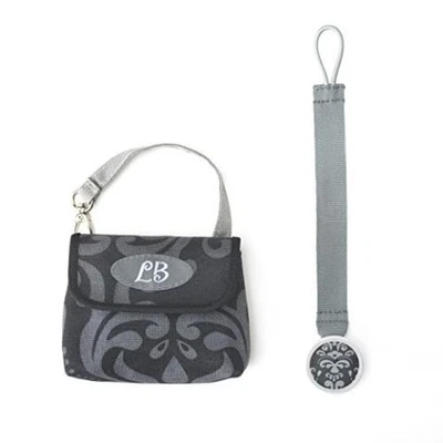 LillyBit Pacifier Pouch  & Strap Set Baby Paci Stroller Travel Diaper Bag Holder - Image 1 of 3