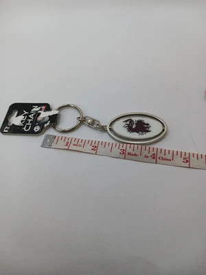 South Carolina Gamecocks Spinning Metal Key Ring Key Chain Logo 4.75" New - Image 1 of 3