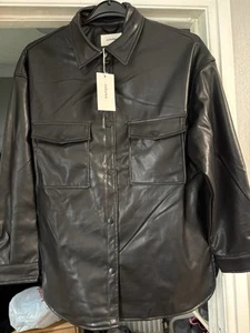 Faux Leather Shacket - Picture 1 of 3