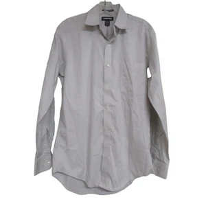 LANDS' END White Long Sleeve Button Down Tailored Shirt Mens 14½ 32 - Picture 1 of 5