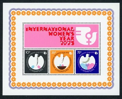 1975 - Singapur - Mini Sábana Año Internacional Mujer - MNH Foto 1 de 2