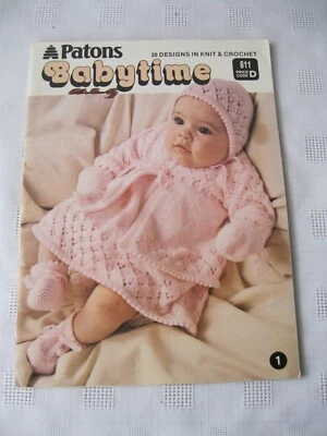 PATONS BABYTIME BOOK 611 - 30 DESIGNS IN KNIT AND CROCHET - image 1 of 4