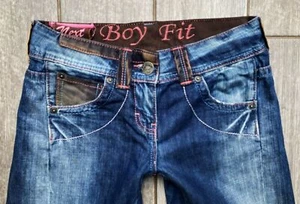 Next wide boyfi boyfriend jeans dark blue relaxed leg Vintage size 6 R W27 L30.5 - Picture 1 of 7
